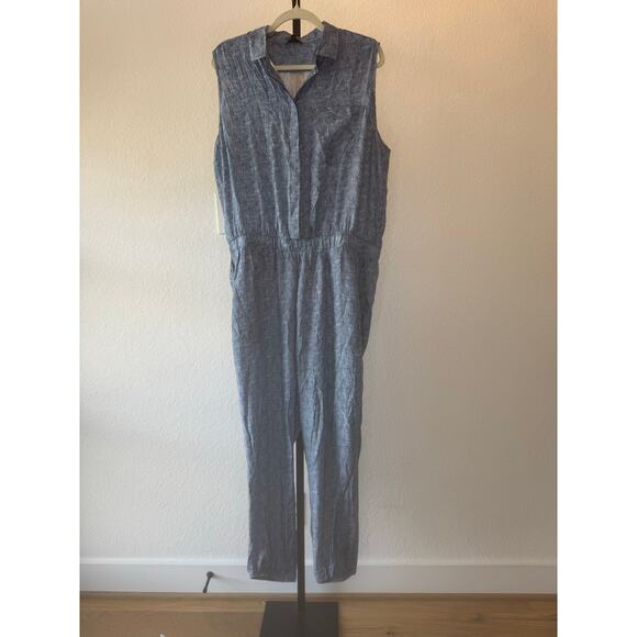 ATM | Silk Chambray Jumpsuit - Picture 5 of 8